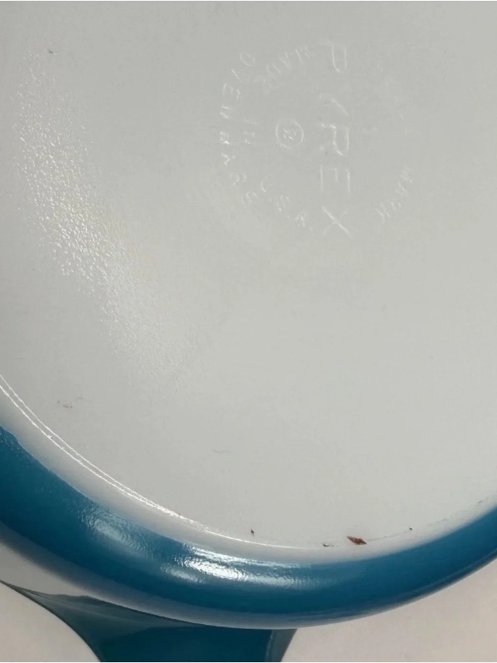 Vintage 1970 Pyrex 474 promotional casserole dish in the 